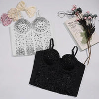 Diamante Sequined Bustier - Luxurious Weddings