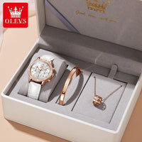 Diamond Dial Quartz Watch for Women Elegant Leather Strap - Luxurious Weddings