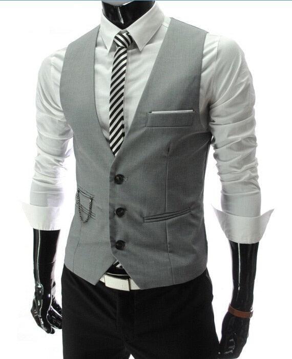 Dress Vests For Slim Fit Mens Suit Waistcoat - Luxurious Weddings