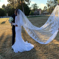 Floral Wedding Veils Hand Made 3m - Luxurious Weddings
