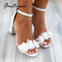 Flower Sandals Summer Wedding Shoes - Luxurious Weddings