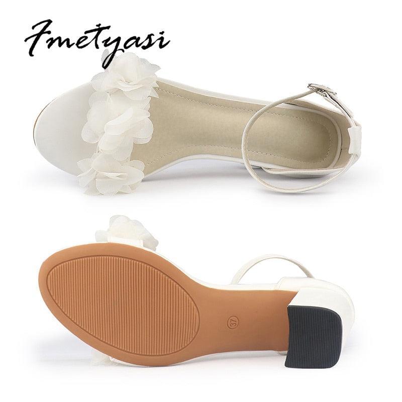 Flower Sandals Summer Wedding Shoes - Luxurious Weddings