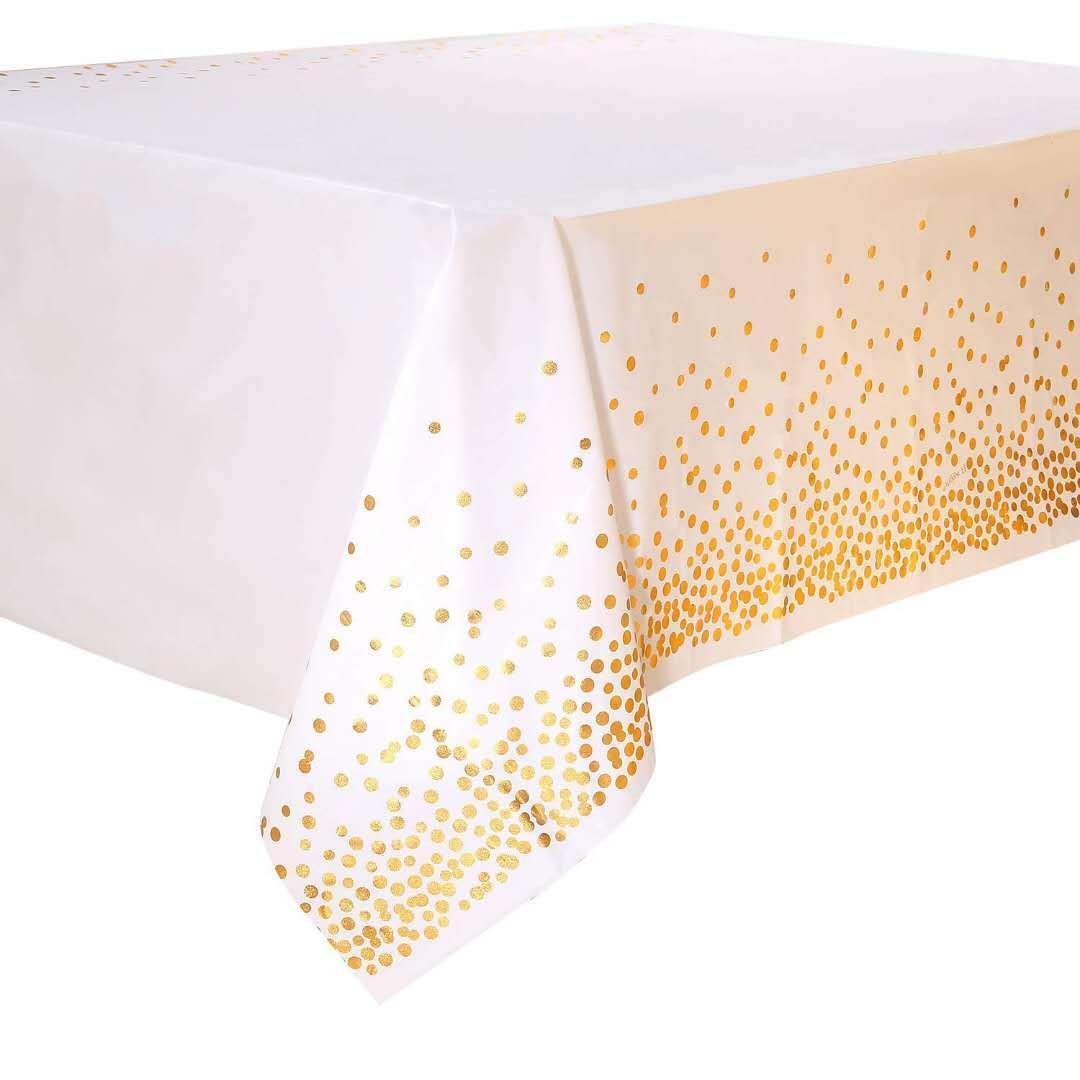 Golden Tablecloth Party Supplies - Luxurious Weddings