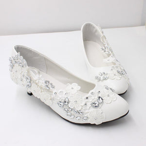 Handmade Lace large size bridal shoes Bridal Shoes Luxurious Weddings