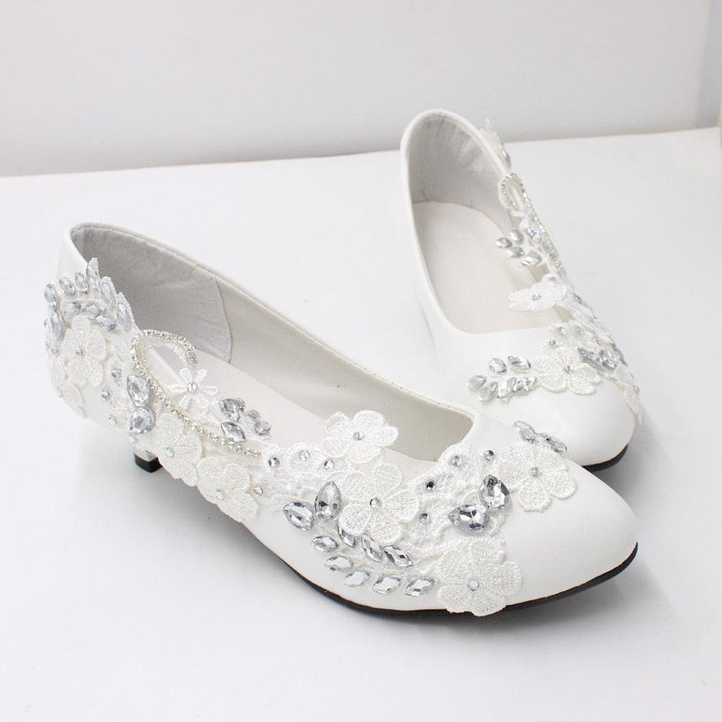 Handmade Lace large size bridal shoes Bridal Shoes Luxurious Weddings
