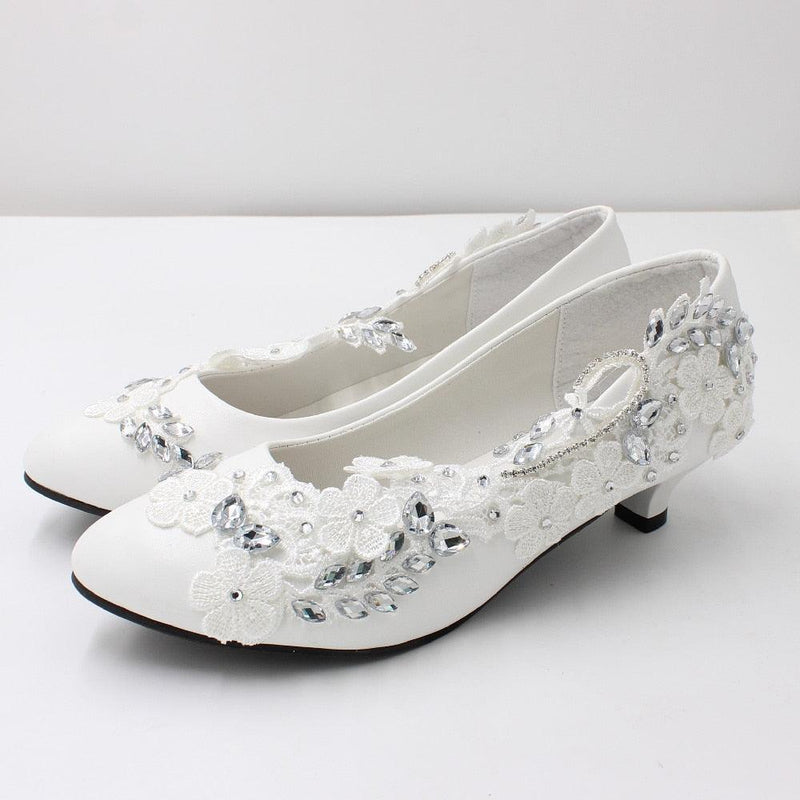 Handmade Lace large size bridal shoes Bridal Shoes Luxurious Weddings