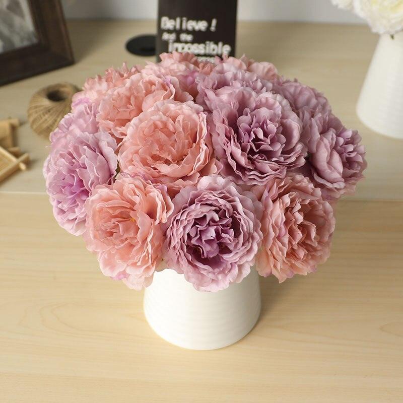 High quality artificial flower peony 5 silk wedding flowers - Luxurious Weddings