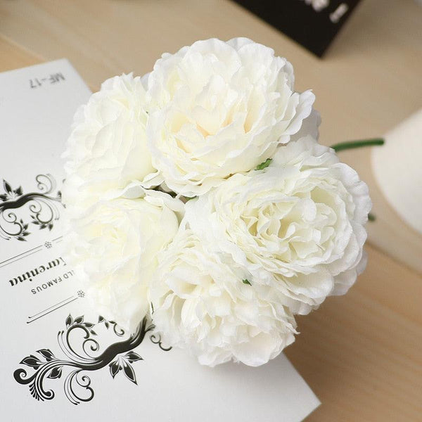 High quality artificial flower peony 5 silk wedding flowers - Luxurious Weddings