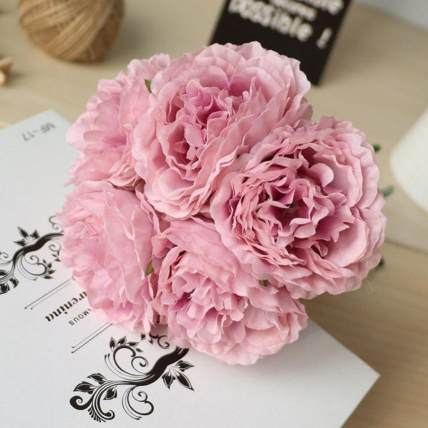 High quality artificial flower peony 5 silk wedding flowers - Luxurious Weddings