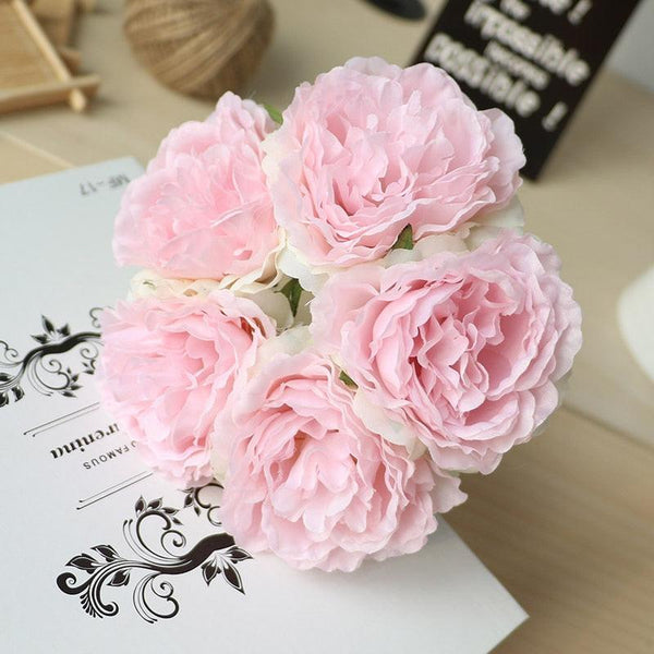 High quality artificial flower peony 5 silk wedding flowers - Luxurious Weddings