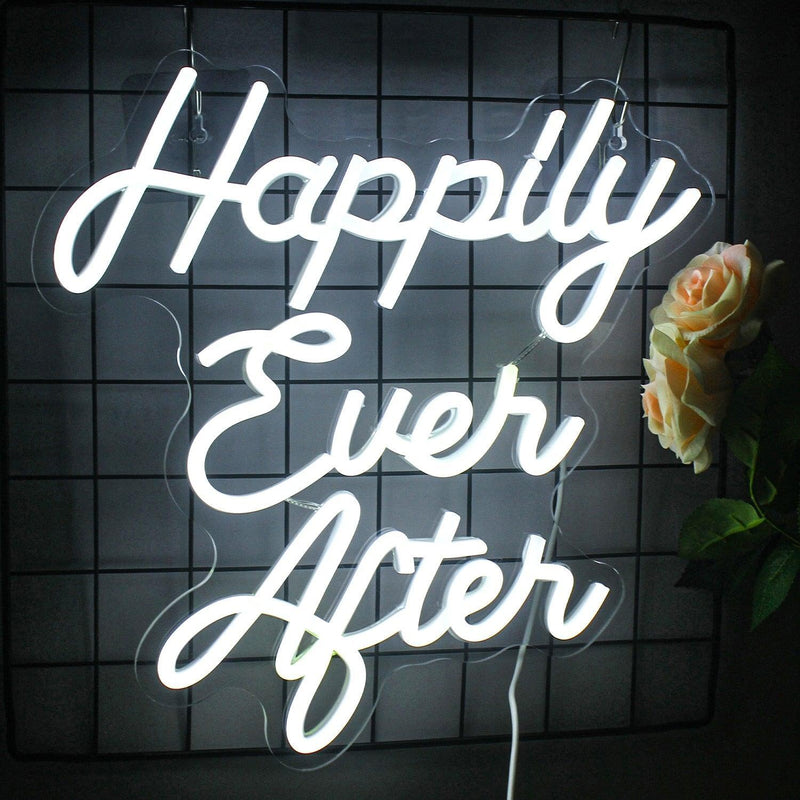 LED Neon Light Happily Ever After Neon Signs Luxurious Weddings