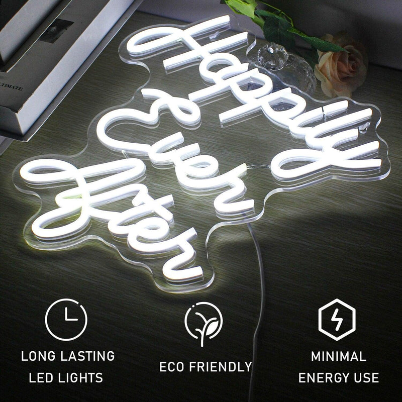 LED Neon Light Happily Ever After Neon Signs Luxurious Weddings