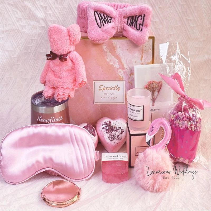 Luxurious Spa Gift Set - Rose Scented Box with 13pcs Gift Set Luxurious Weddings