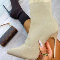 Luxury Women Shoes Stretch Fabric Womens Ankle Boots - Luxurious Weddings