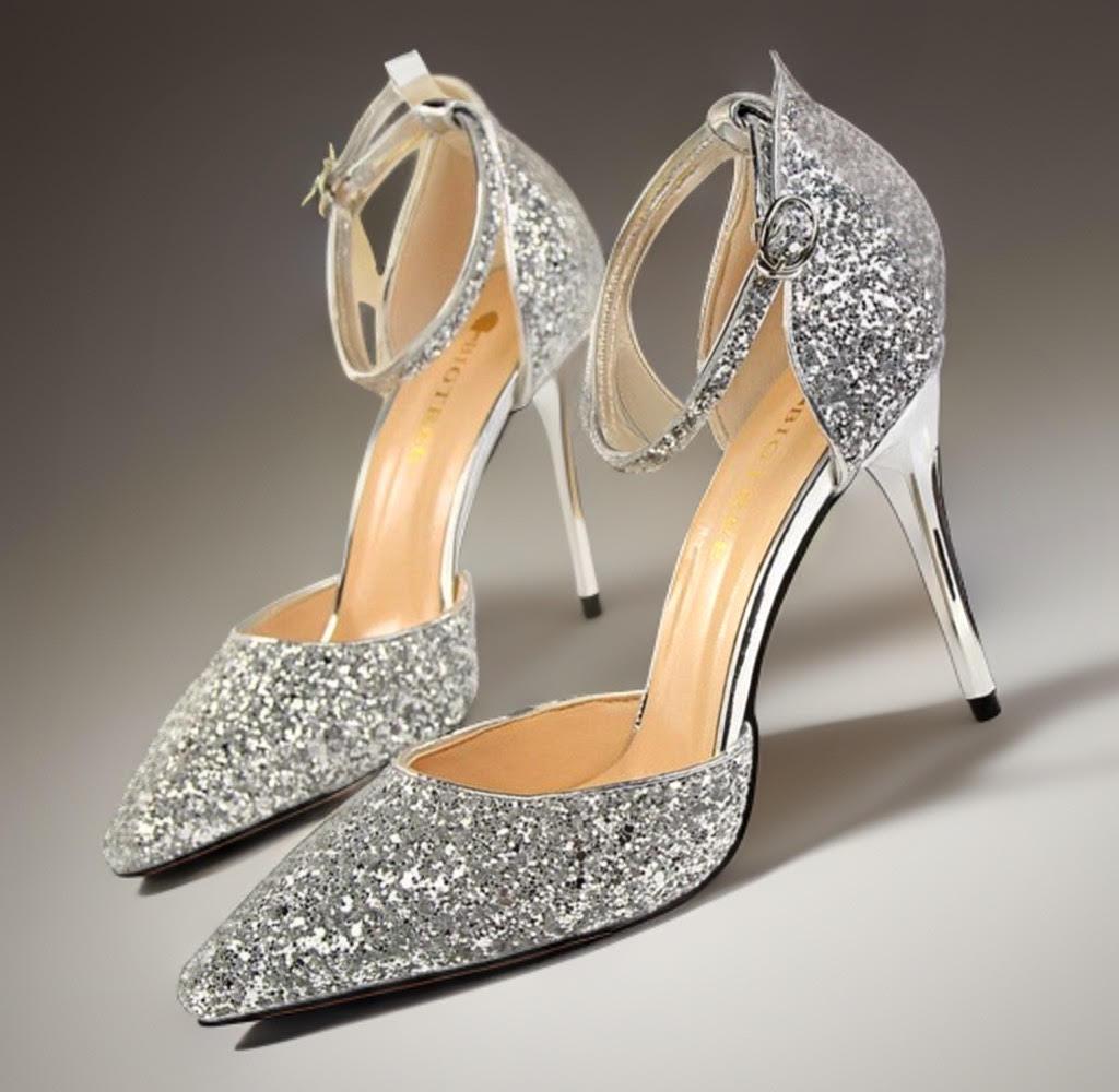 Mary Jane Glitter Heels - Luxurious Weddings