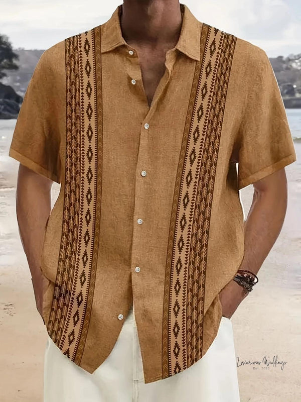 Men's Hawaiian Shirt - Casual Summer Beach Vacation Style Luxurious Weddings