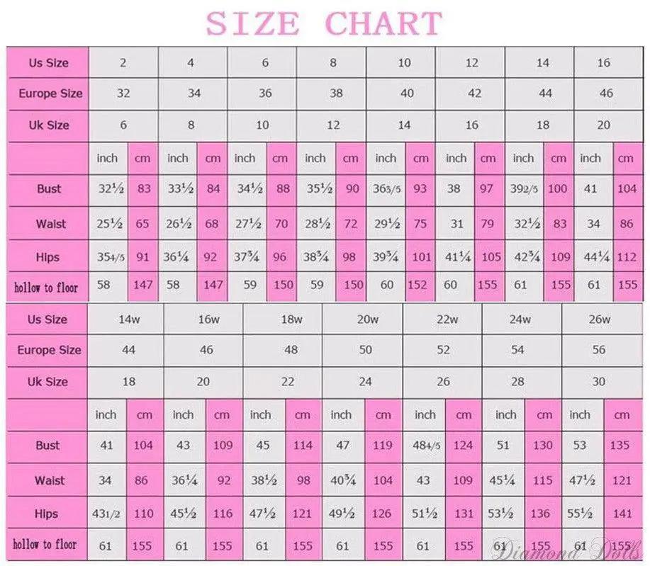 the size chart for a women's shoes