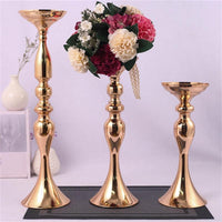 Metal Candle Holders Flowers Vase Candlestick Centerpieces - Luxurious Weddings