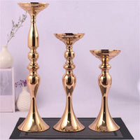 Metal Candle Holders Flowers Vase Candlestick Centerpieces - Luxurious Weddings