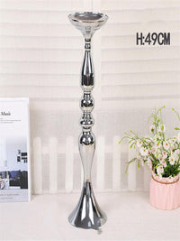 Metal Candle Holders Flowers Vase Candlestick Centerpieces - Luxurious Weddings