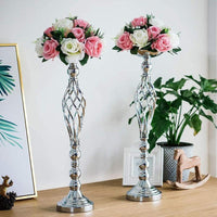 Metal Candle Holders Wedding Centerpiece - Luxurious Weddings