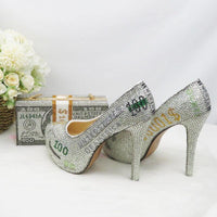 Money shoe and bag High Heel Pumps - Luxurious Weddings