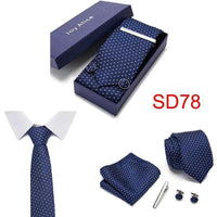 Necktie Hanky & Cufflinks Gift Box - Luxurious Weddings