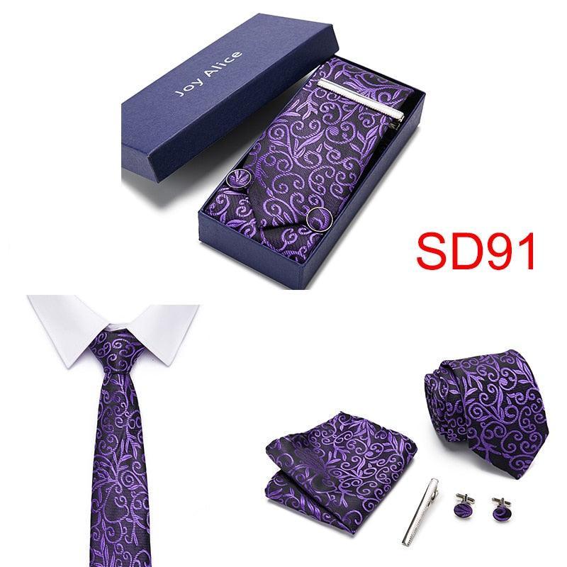 Necktie Hanky & Cufflinks Gift Box - Luxurious Weddings