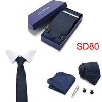 Necktie Hanky & Cufflinks Gift Box - Luxurious Weddings