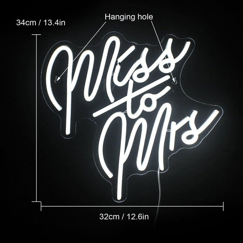 Neon Led Miss To Mrs Neon Signs Luxurious Weddings