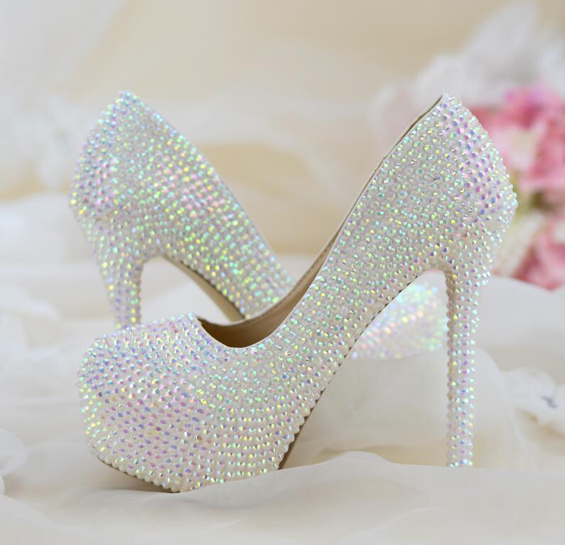 New Bling crystal women wedding shoes Handmade Shoes Bridal Shoes Luxurious Weddings