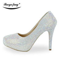 New Bling crystal women wedding shoes Handmade Shoes - Luxurious Weddings