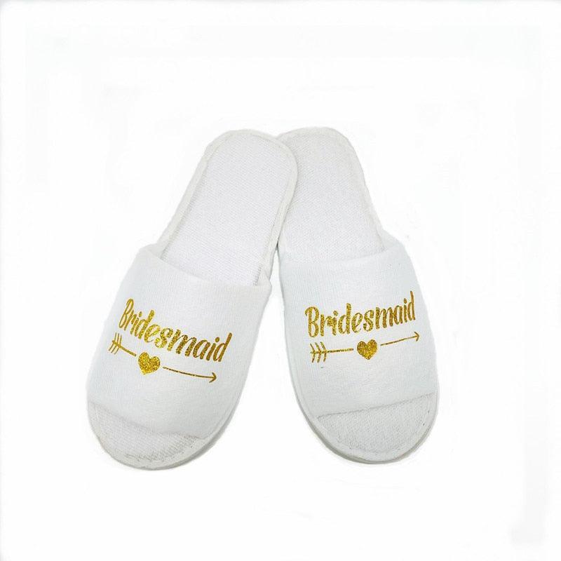 New Bride To Be Disposable Soft Slippers - Luxurious Weddings