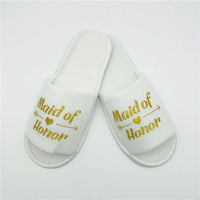 New Bride To Be Disposable Soft Slippers - Luxurious Weddings