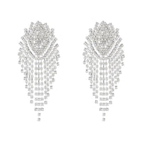 New high-quality zinc alloy rhinestone earrings j - Luxurious Weddings