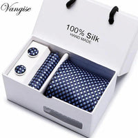 Plaid men Extra Long Size 145cm*7.5cm Necktie Set - Luxurious Weddings