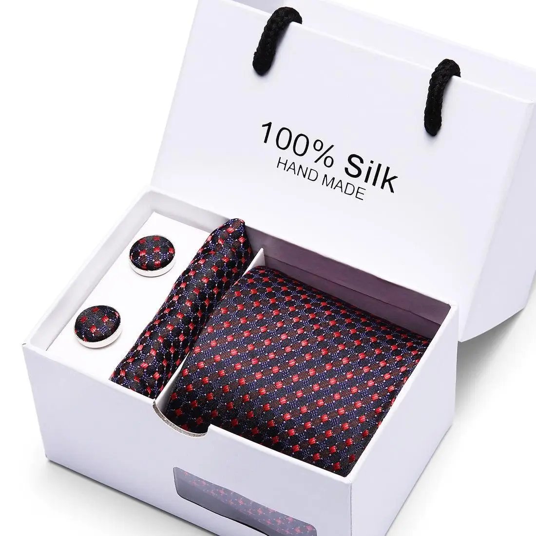 Plaid men Extra Long Size 145cm*7.5cm Necktie Set - Luxurious Weddings