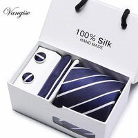 Plaid men Extra Long Size 145cm*7.5cm Necktie Set - Luxurious Weddings