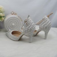 Pointed Pearl wedding shoes & Matching Purse - Luxurious Weddings