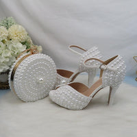 Pointed Pearl wedding shoes & Matching Purse - Luxurious Weddings