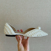 Pointed Pearl wedding shoes & Matching Purse - Luxurious Weddings