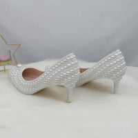 Pointed Pearl wedding shoes & Matching Purse - Luxurious Weddings