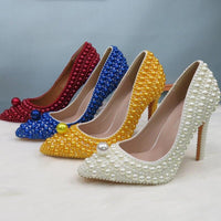 Pointed Pearl wedding shoes & Matching Purse - Luxurious Weddings