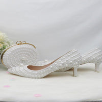 Pointed Pearl wedding shoes & Matching Purse - Luxurious Weddings