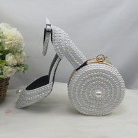 Pointed Pearl wedding shoes & Matching Purse - Luxurious Weddings