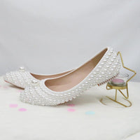 Pointed Pearl wedding shoes & Matching Purse - Luxurious Weddings