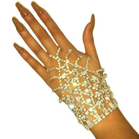 Rhinestone Finger Chain Bracelet Wedding Accessories - Luxurious Weddings