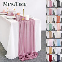 Sheer Chiffon Luxury Solid Colorful Table Runner - Luxurious Weddings