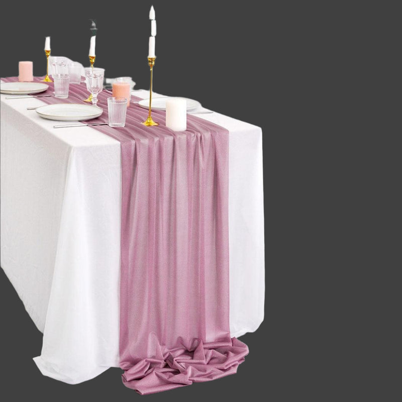 Sheer Chiffon Luxury Solid Colorful Table Runner Table Runner Luxurious Weddings