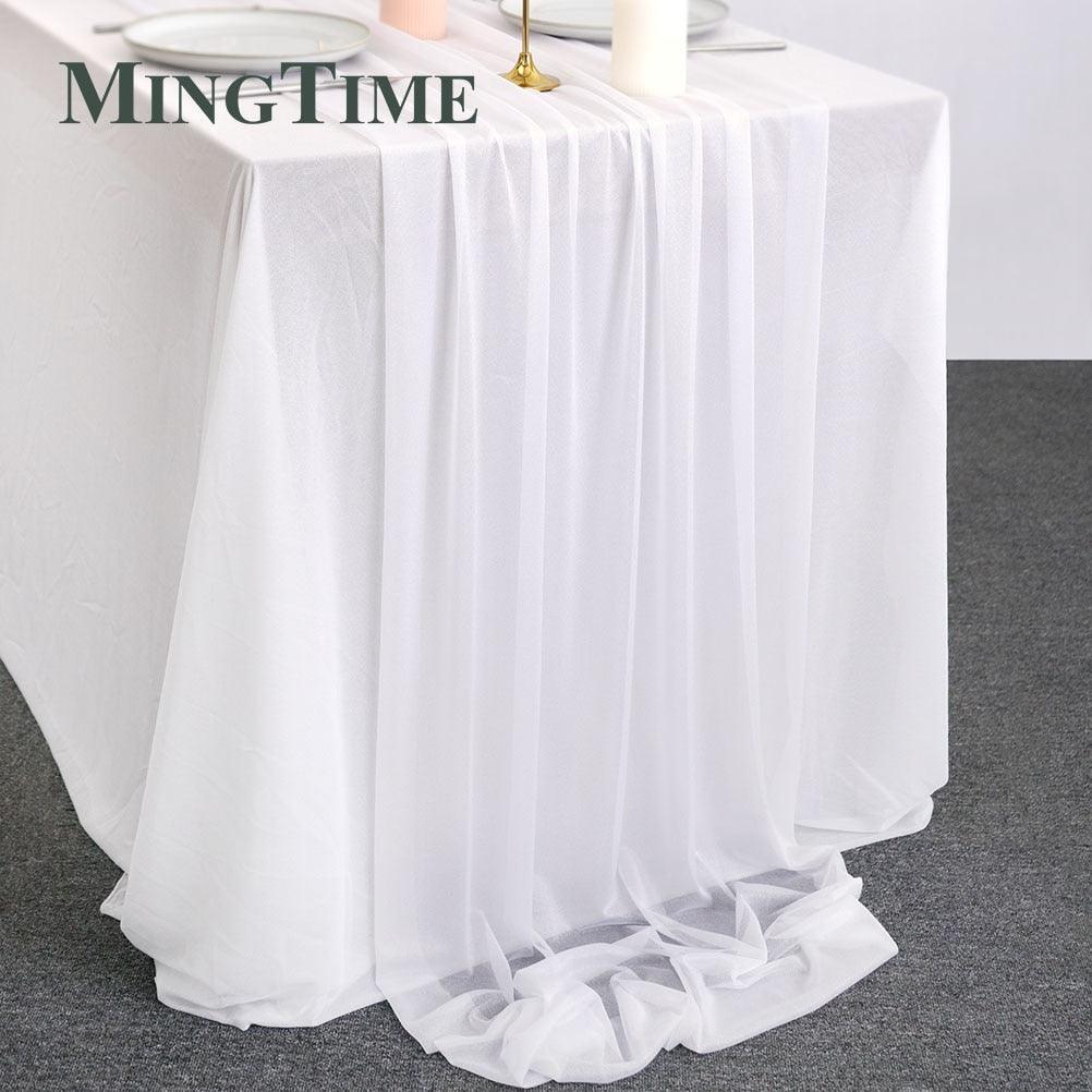 Sheer Chiffon Luxury Solid Colorful Table Runner - Luxurious Weddings